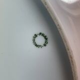 Large round dish decorated with ferns, marot limoges 41 cm