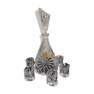 Service liqueur crystal of Bavaria 20th century
