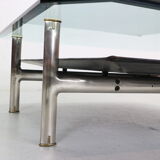 Table basse en verre et cuir 'Diesis'  par Antonio Citterio B&B Italia