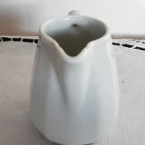 Apilco white porcelain pitcher, fire porcelain