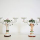 Bassano ceramic candelabra, 1970s, set of 2