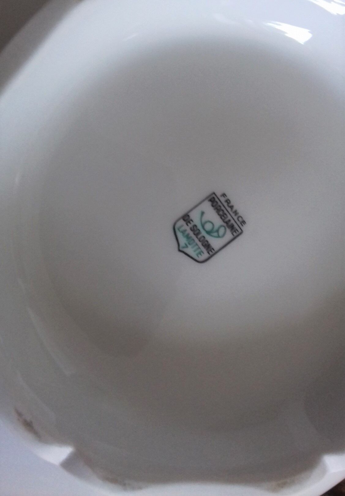 White porcelain soup Sologne Lamotte