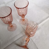 6 pink-footed glasses