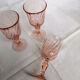 6 pink-footed glasses