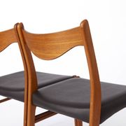 4 Arne Wahl Iversen Mid century teak dining chairs Glyngøre stolefabrik, model GS61