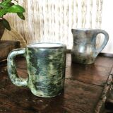 Two brutalist ceramics