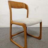 Series of 4 Baumann sleigh chairs from the 60s/70s