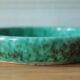 Ceramic dish Elchinger and sons, large round green dish, vintage catch-all, table art, interior decoration