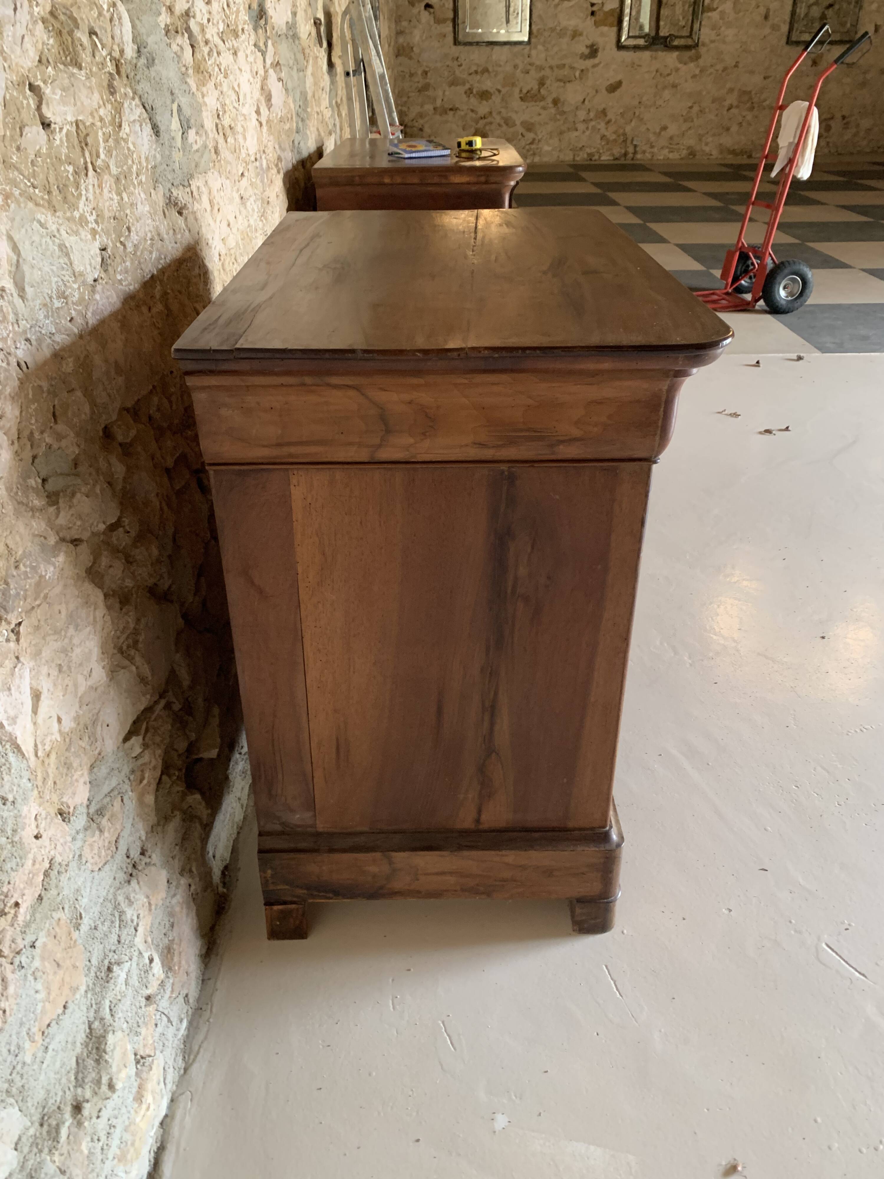 Louis Philip burr walnut chest of drawers