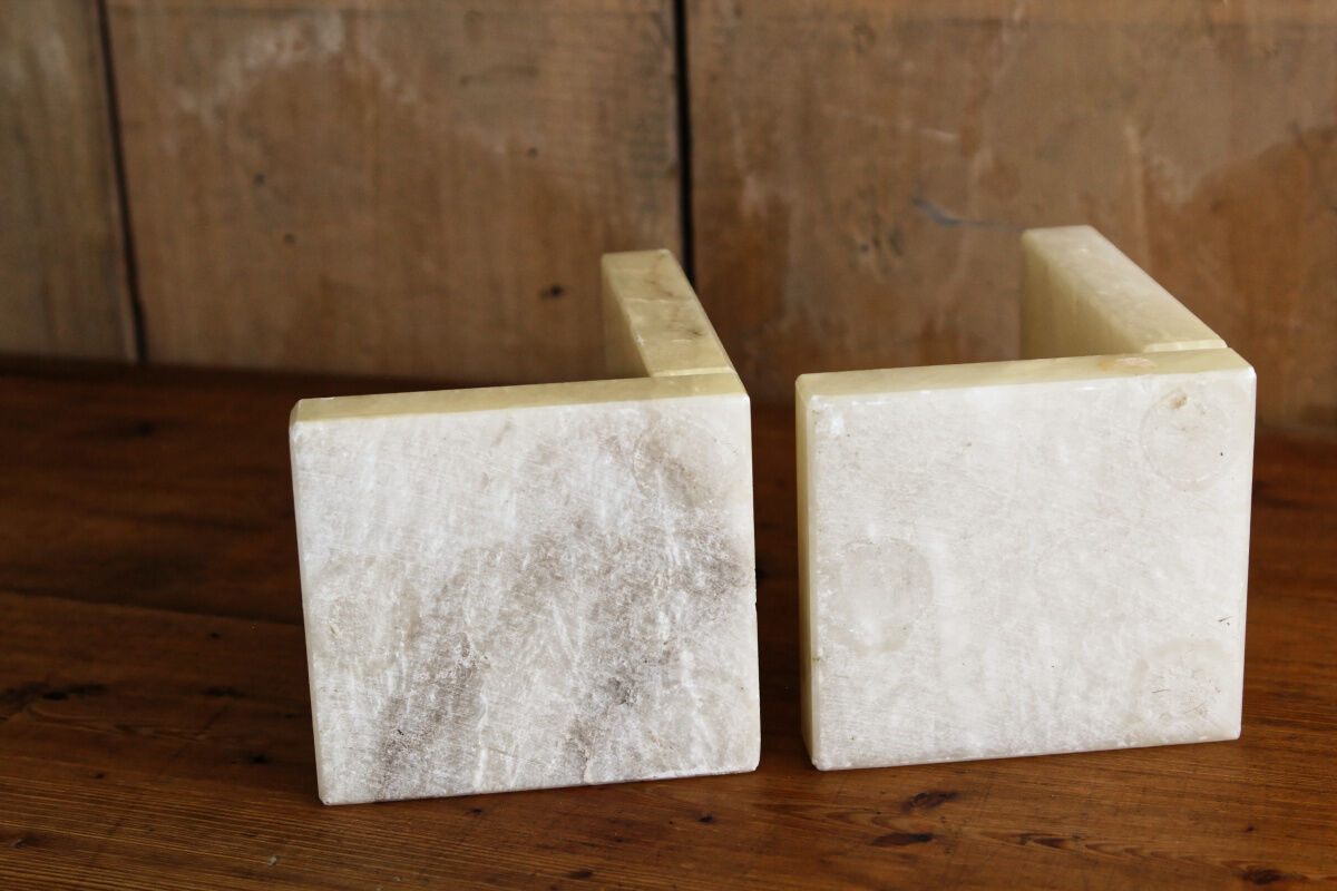 Pair of marble art deco book ends