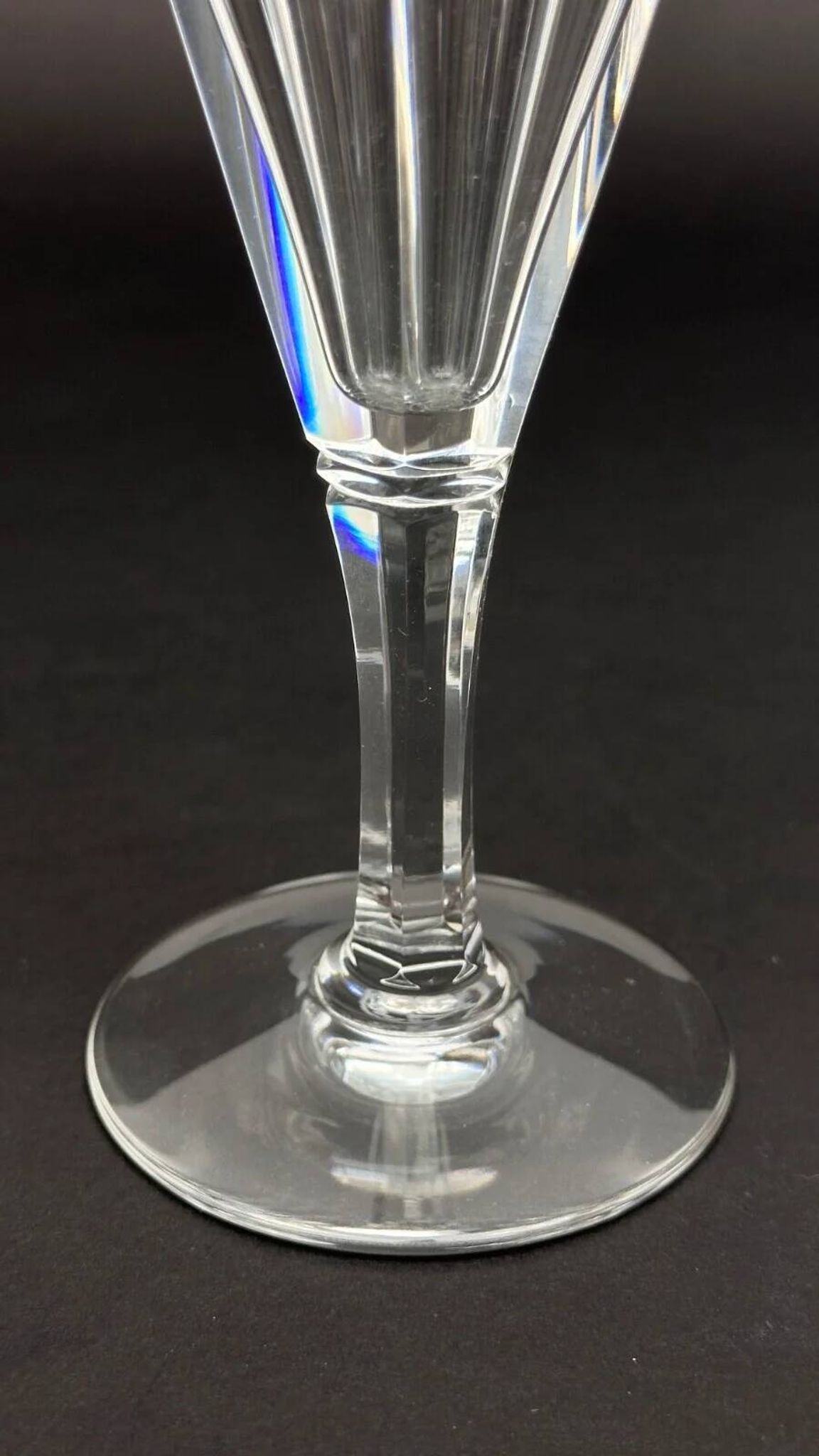 Baccarat, set of 9 champagne flutes model Duchesse de Dino