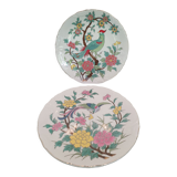 2 Japanese plates with Parrots