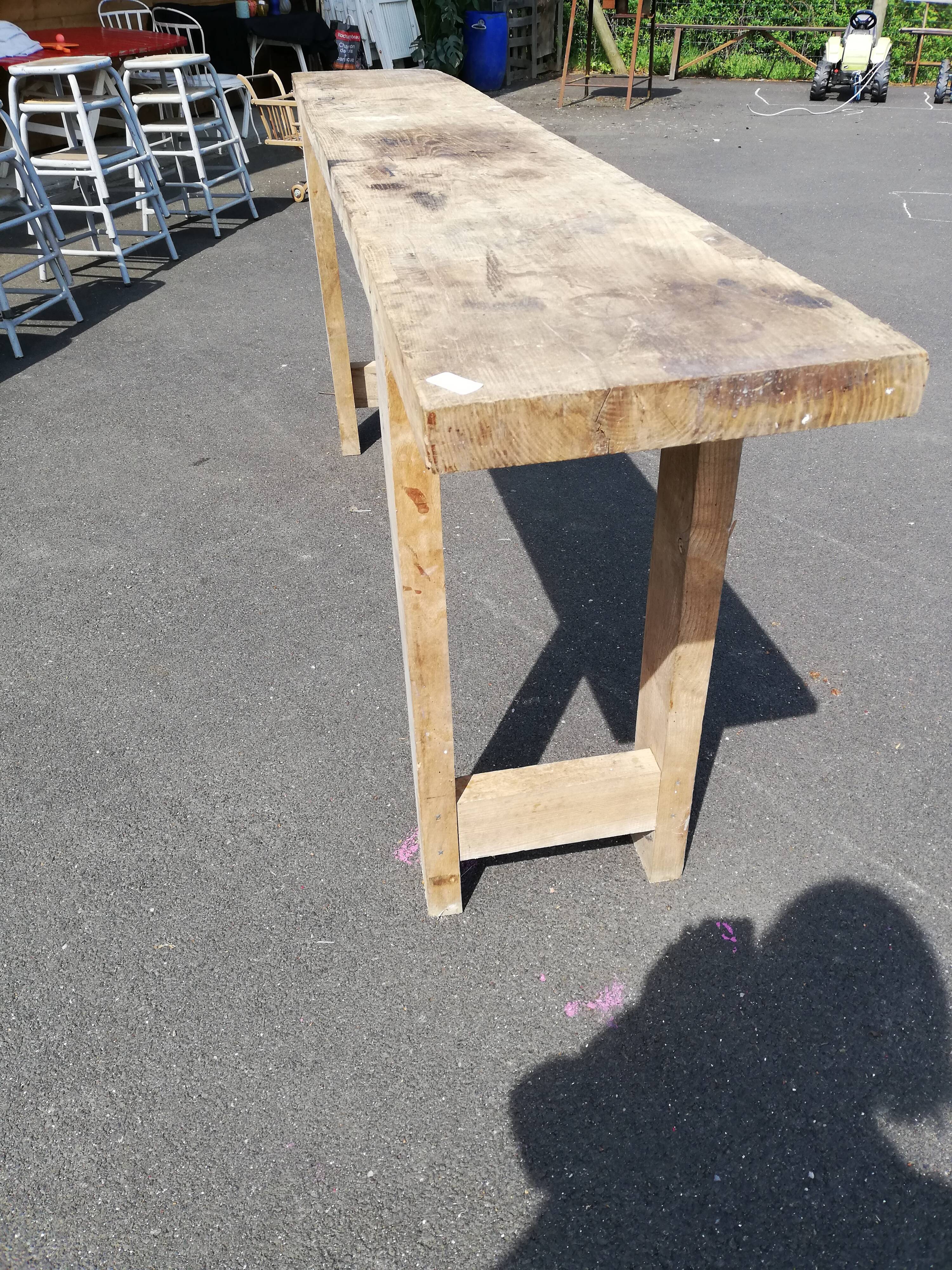 Old wooden workbench