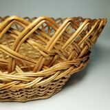 Vintage round wicker basket