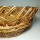 Vintage round wicker basket