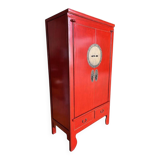 Red solid wood wedding wardrobe