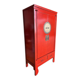 Red solid wood wedding wardrobe