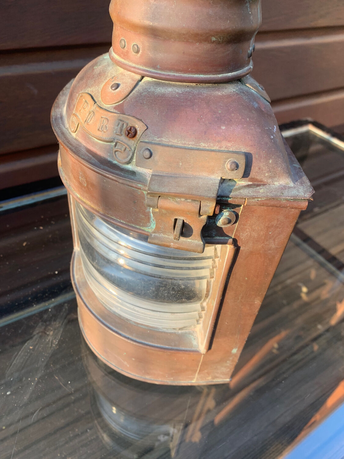 Late 19th century copper boat lantern