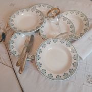 Deep plates made of ironstone from Digoin Sarreguemines.