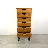 Chest of drawers on hairpin legs, Scandinavian style
