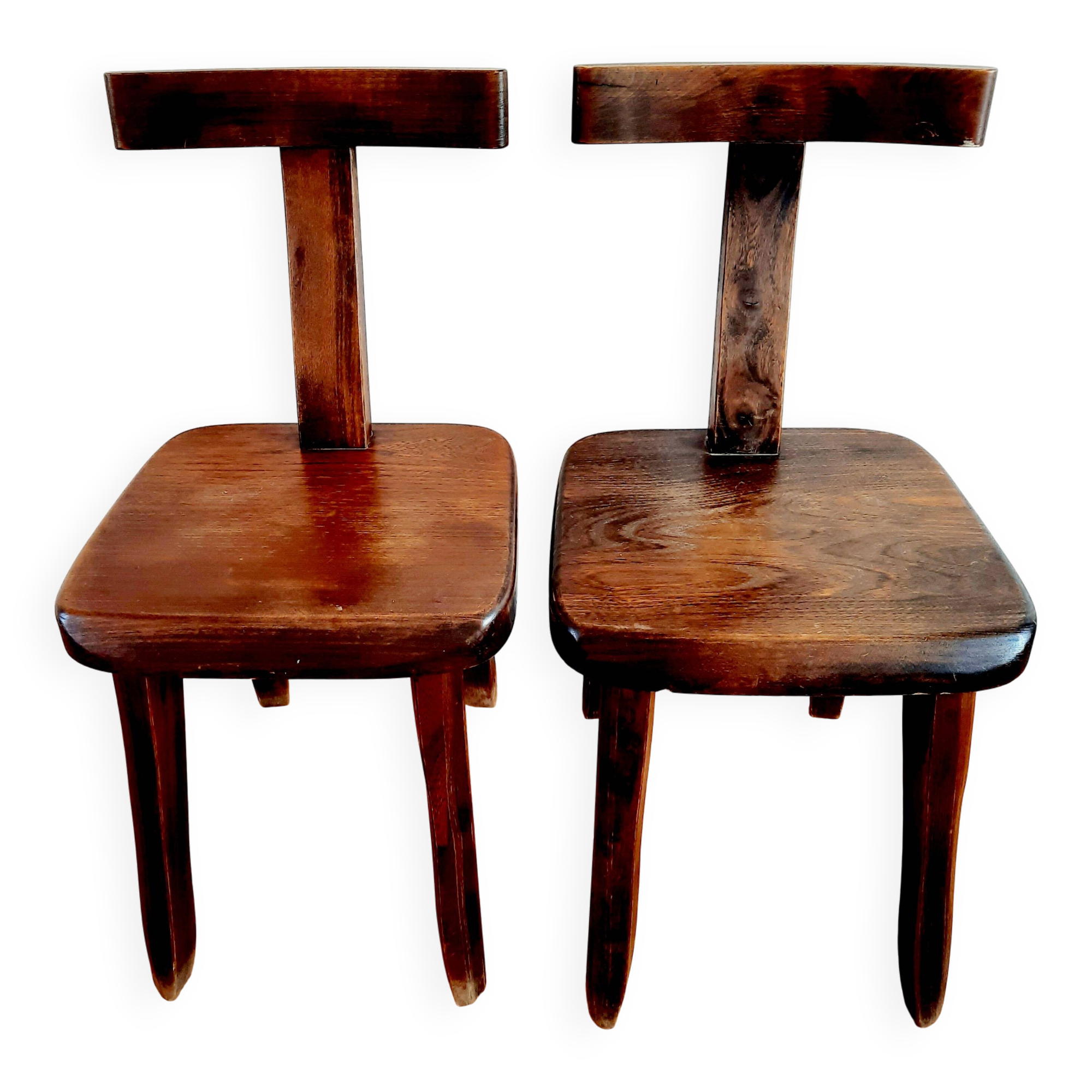 Pair of brutalist chairs by Olavi Hanninen, 1950s