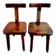 Pair of brutalist chairs by Olavi Hanninen, 1950s