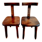 Pair of brutalist chairs by Olavi Hanninen, 1950s