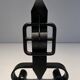 Pair of Wrought Iron Andirons with Obelisk and Belt Motifs