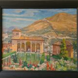 The alhambra of Granada oil by Marguerite Portier