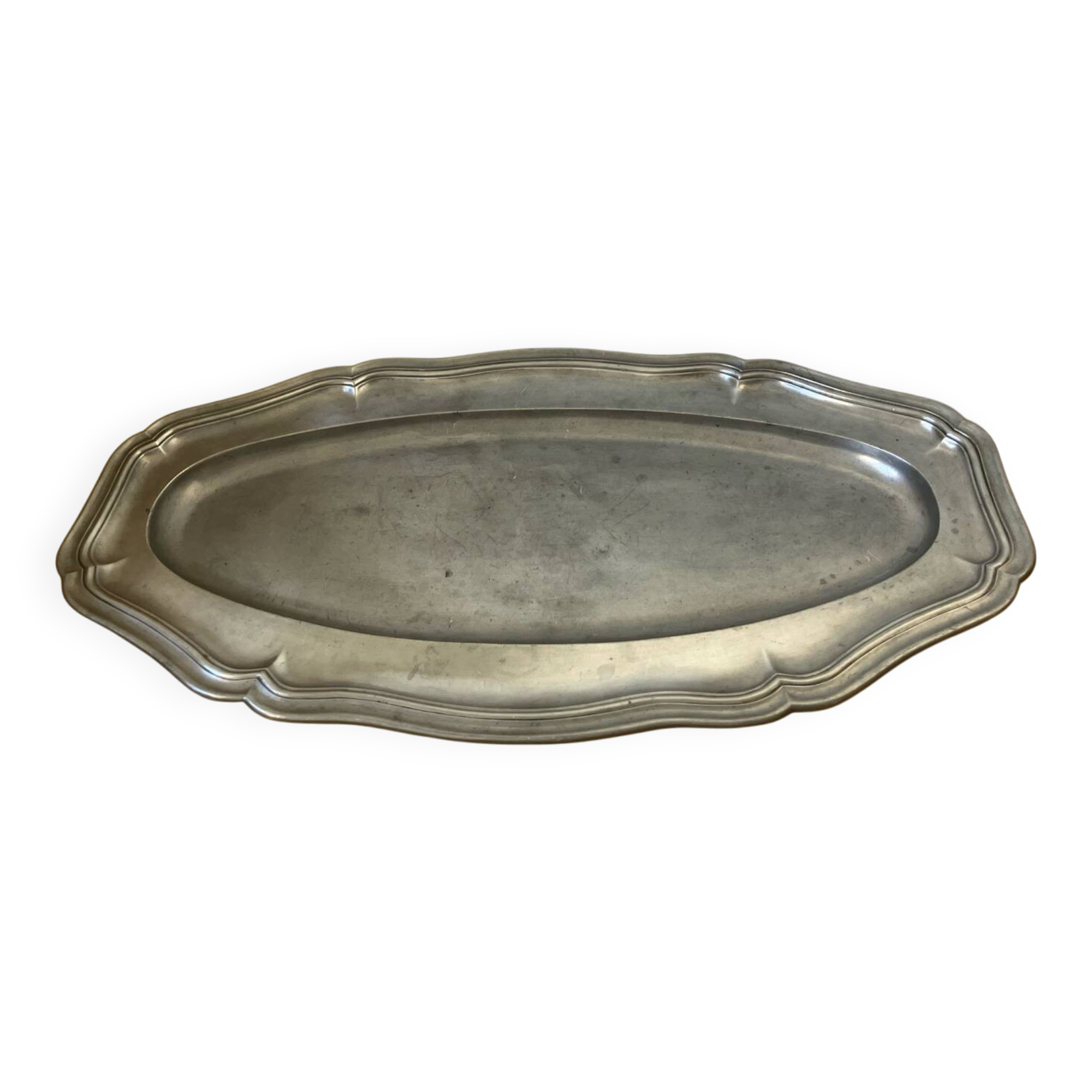 Oval tin serving dish