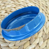 Pot à lait en tôle emaillé bleu
