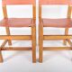 Set de 6 chaises en orme et cuir édition Maison Regain