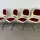 4 chaises Space Age, coque années 70 pour Lockhausen