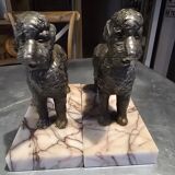 Pair of poodle bookends