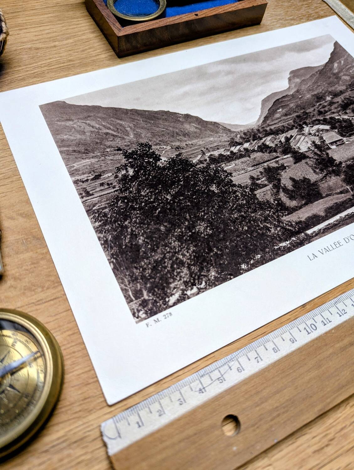 The Ossau Valley, Pyrénées-Atlantiques, photographic plate printed in 1937