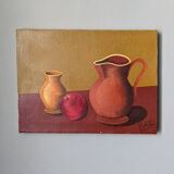 Oil painting on canvas, contemporary still life, countryside decoration