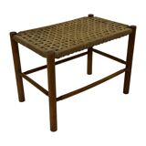 Vintage Stool Danish Papercord Rope small Stool Mid Century