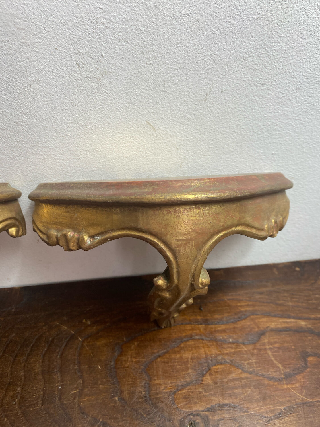 Pair of wall consoles