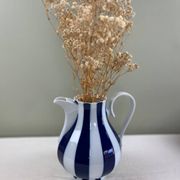 Cobalt striped carafe
