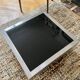 Coffee table – Black glass and brushed metal – 1970s