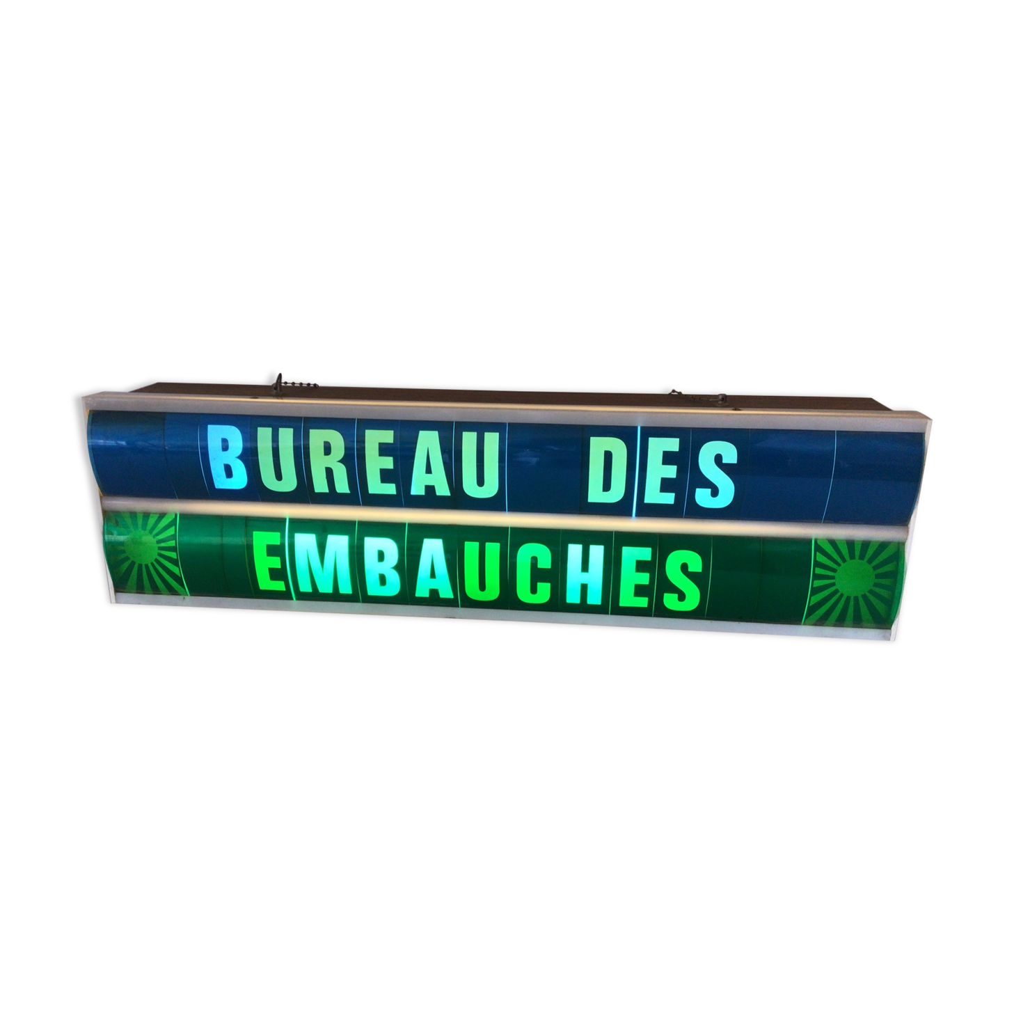 Formica vintage illuminated sign "Hiring Office"