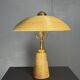 Lampe de table en rotin, bambou et laiton, Italie années 1970