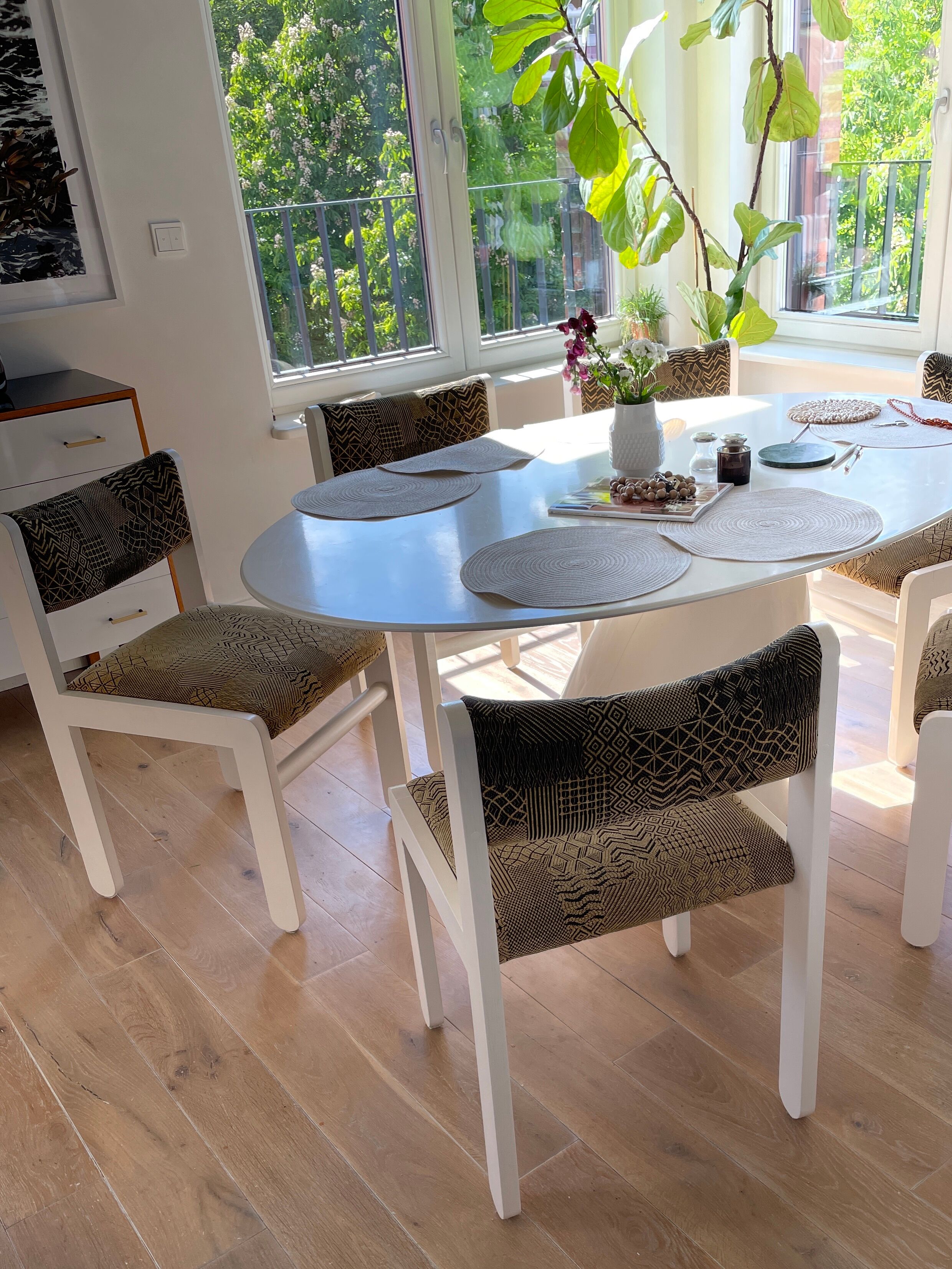 Set of 6 chairs 1980 Scandinavian style