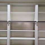 White bookcase library cabinet bookcase with ladder