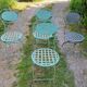 Chaises pliantes de jardin en fer forgé