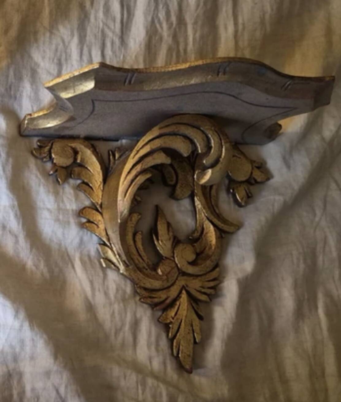 Pair of gilt wooden pedestals.