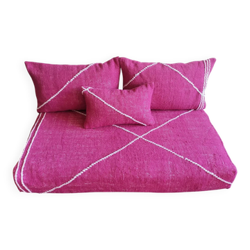 Pink Moroccan sofa cover for the floor