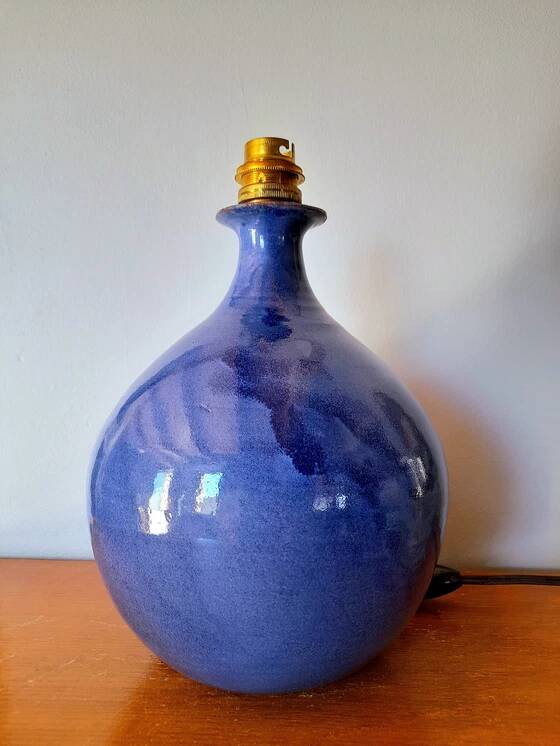Ceramic lamp, signed 1960