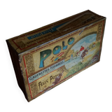 Boîte en tôle lithographiée Polo Félix Potin - Boîte en fer ancienne de collection