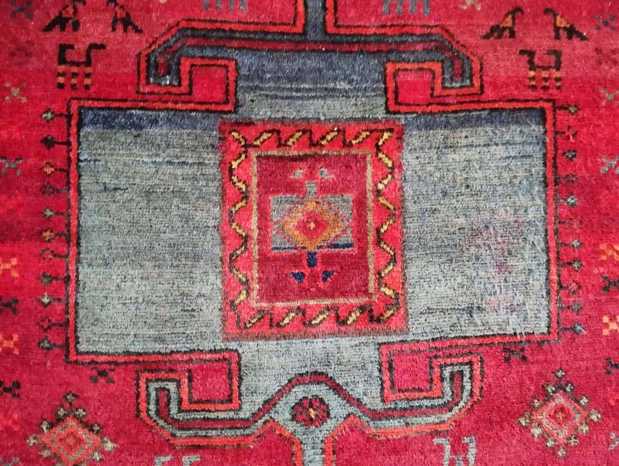 Handmade Persian Hamadan rug 199x135cm